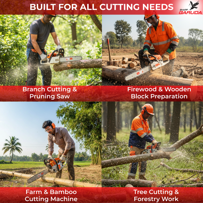 chain saw cutter, woodcutter machines, petrol chain saw machine