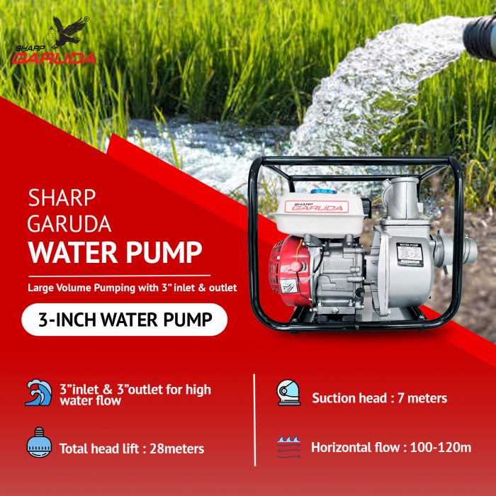 construction site pump pond dewatering machine portable petrol water pump