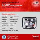 high flow water pump petrol engine water pump