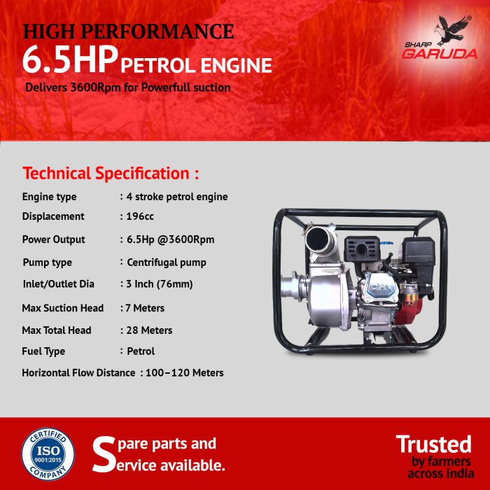 high flow water pump petrol engine water pump